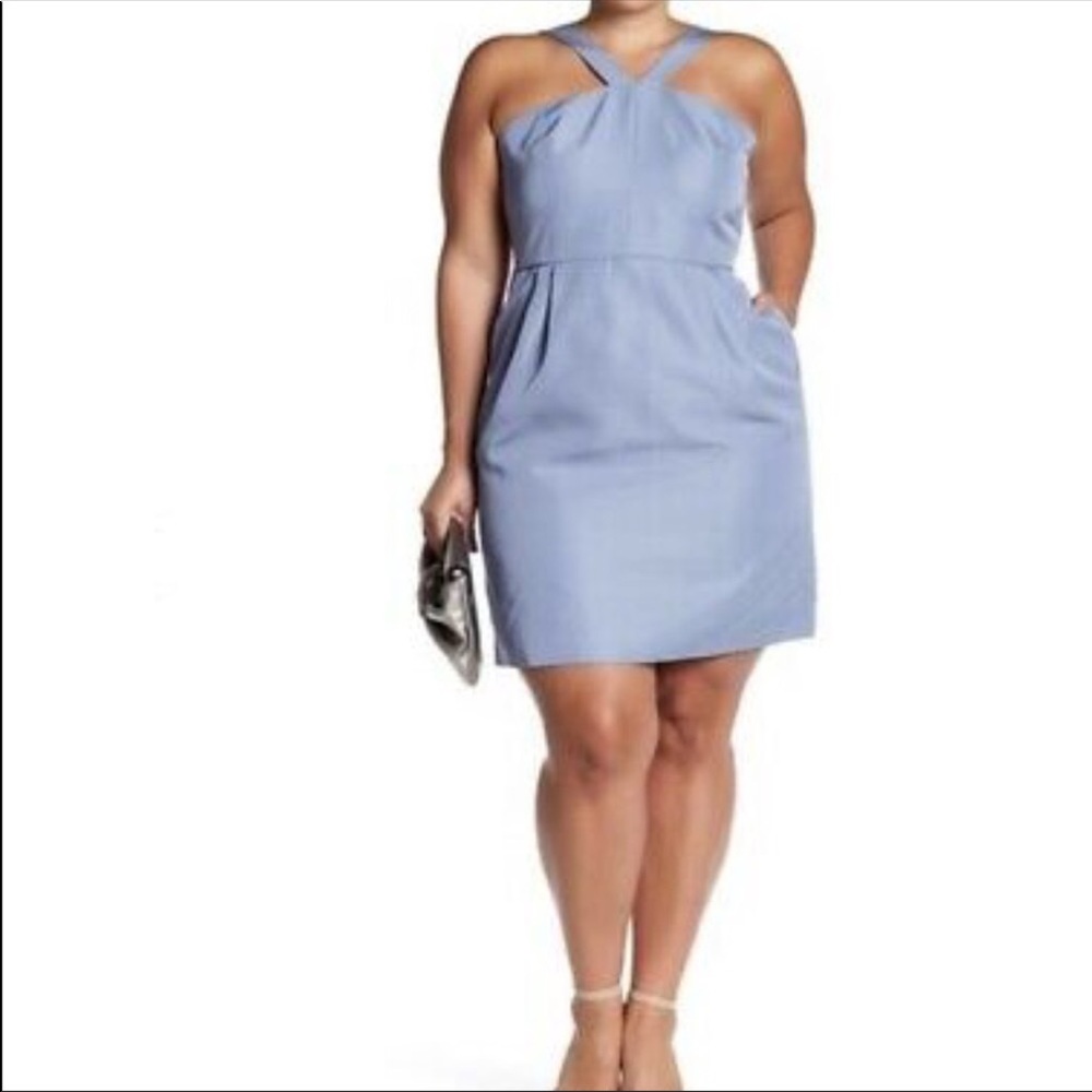 J. CREW blue Lexi Faille dress. Sz. 4 NWT